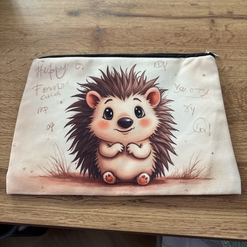 Hedgehog pouch zipped makeup - pouch,