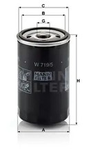 Oil filter Spin-on Filter W 719/5 MANN-FILTER for AUDI VW SEAT PORSCHE TRABANT