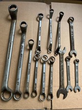 13 x Vintage Imperial Gedore & Gordon Ring & Flat Spanners, Garage Find, job lot