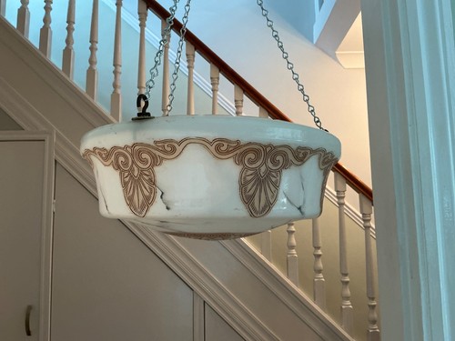 Vintage glass ceiling - ceiling, light