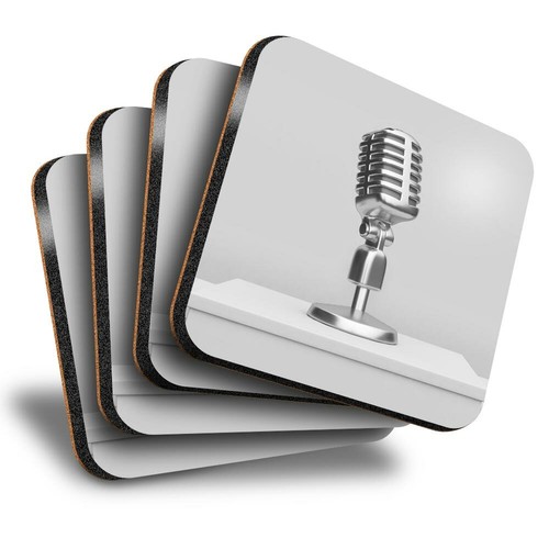 Set square coasters - coasters, bw