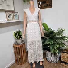 White Lace maxi dress Size S