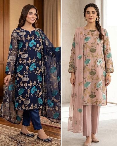 Pakistani embroidered chiffon - pakistani,
