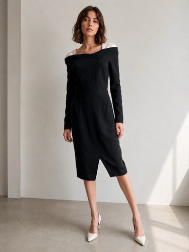 Roland mouret midi - mouret, black