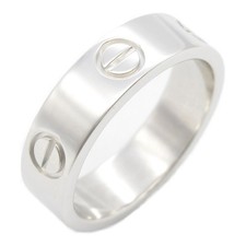 Cartier Love Ring, 18K White Gold (K18WG) for Men and Women, Silver
