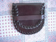 Leather Tray Purse Burgundy