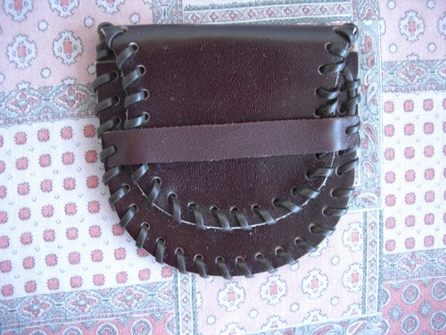 Leather tray purse burgundy - tray,