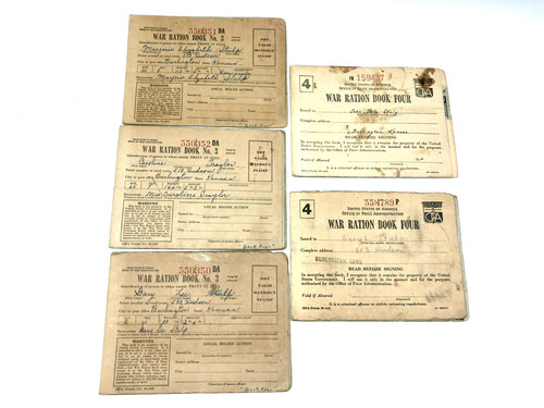 Wwii war ration books 3 - wwii, of