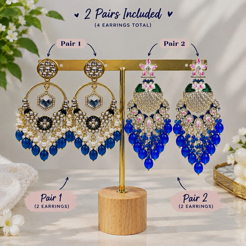 Earrings indian pakistanilong - earrings,