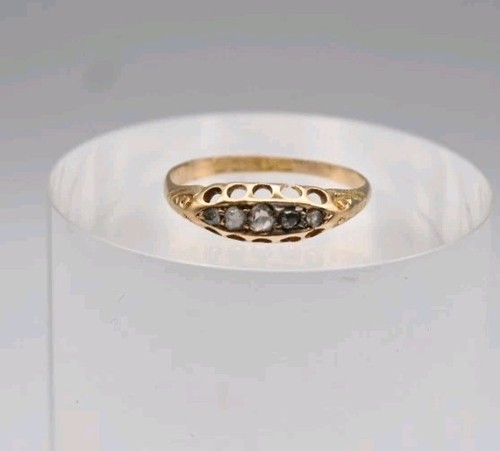 Antique 18ct gold diamond - diamond, ring