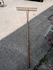 Vintage wooden hay rake - vintage,