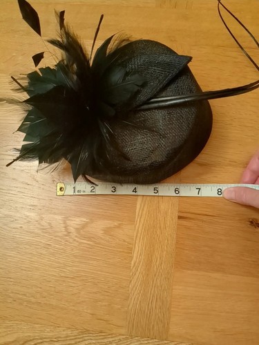 Black facinator feather - black,