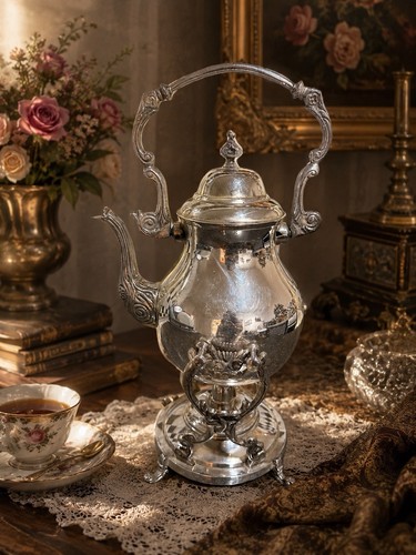 Silver plate tea - tea, with
