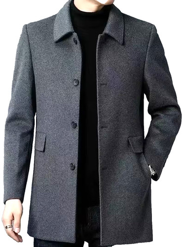 Overcoat men wool mix lined - overcoat., men's