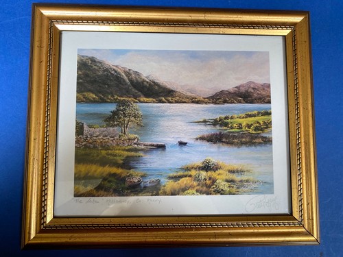 Framed signed print artist - by,