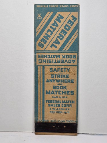 Vintage matchbook cover - matchbook,