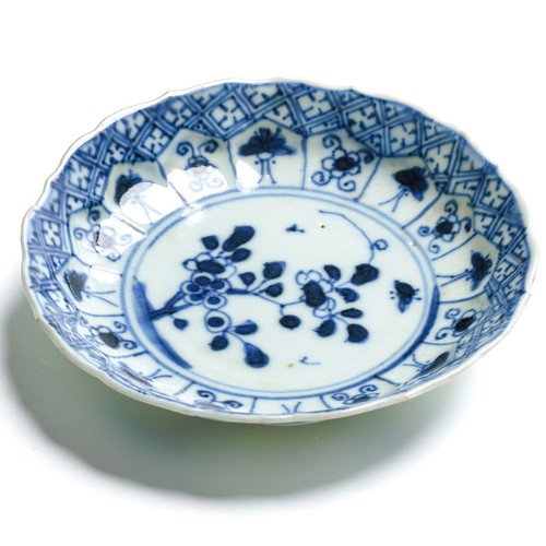 Chinese porcelain saucer blue - chinese,