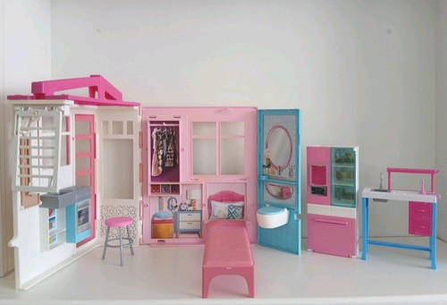 Barbie pink white blue - pink,