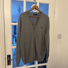 Fred Perry Unisex Cardigan size xl grey  mods ska 