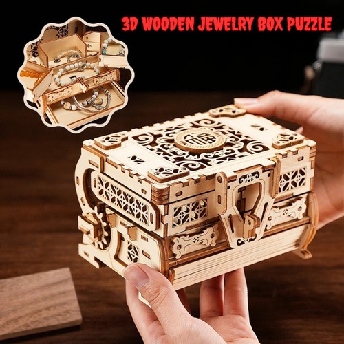Wooden jewelry box puzzle - jewelry,