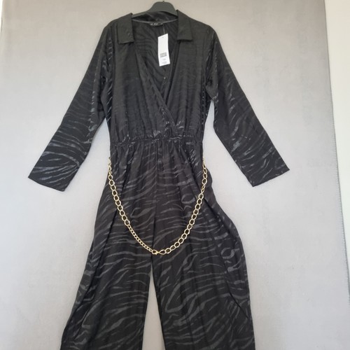 Jumpsuit black animal - f&f,