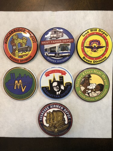 Nyct bus depot buttons - bus, pins