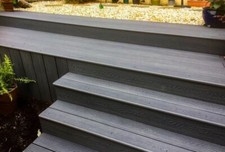 decking boards slate grey composite WPC Deep Embossed Woodgrain Plastic Boards