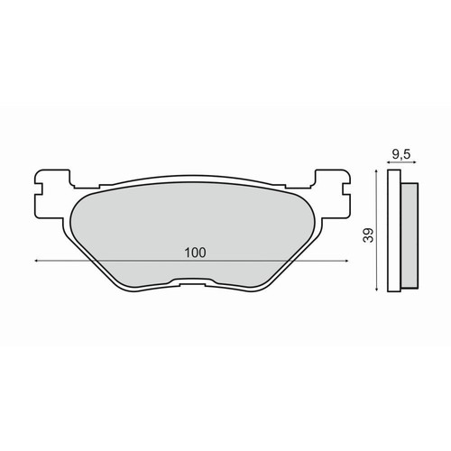 Rear brake pads - brake, xt