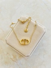 Gorgeous Dior CD pendant necklace