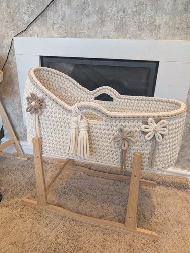 Crochet moses basket - basket, with