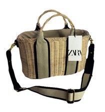 Zara Wicker Rattan Basket Bag