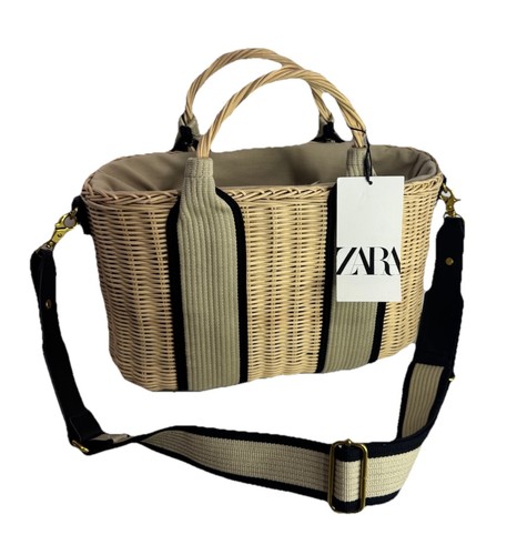 Zara wicker rattan basket bag - zara,