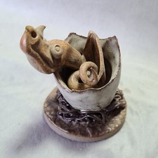 Vintage Handmade Pottery Brown