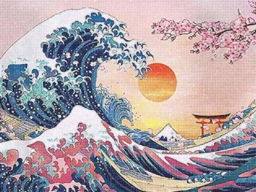 R159 japanese wave - -, 30x40cm