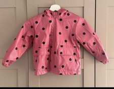 Girls Pink Polka Dot Raincoat