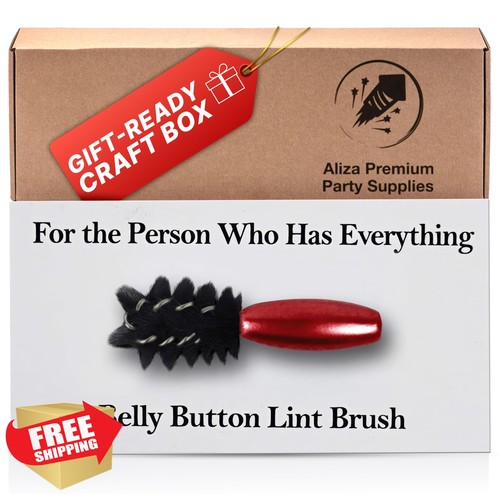 Aliza belly button brush - button, red