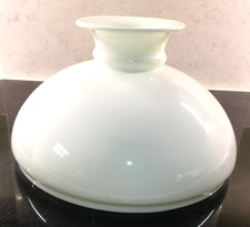 Vintage 12” White Opal Lamp Shade Milk Glass Art Deco Oil Lamp Aladdin Dome