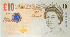 Uncirculated Chris Salmon Ten Pounds Banknote Serial KK 