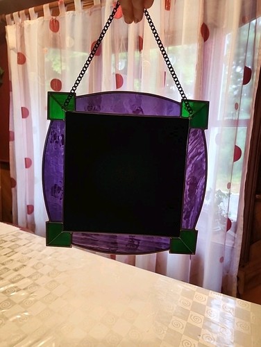 Vintage purple green stained - purple,
