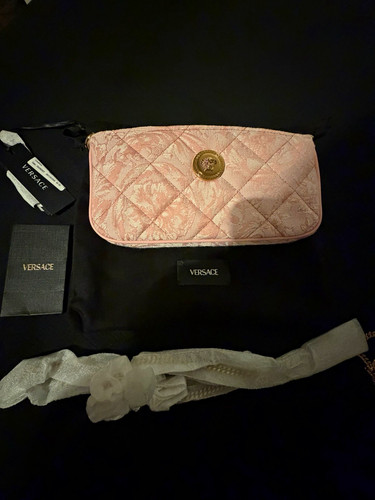 Versace pink quilted jacquard - versace,
