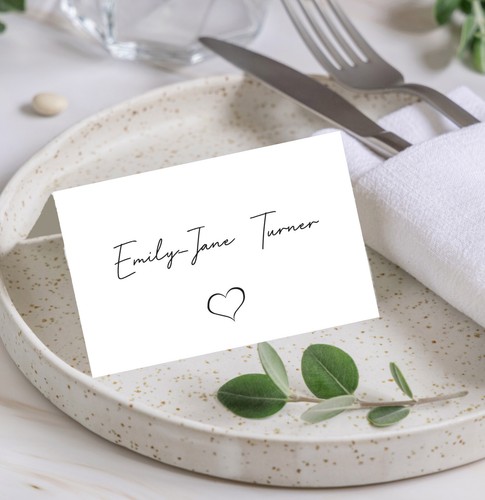 Personalised place cards - place,