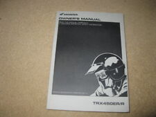 Honda Motorcycle ATV Owner's Manual TRX450ER/R