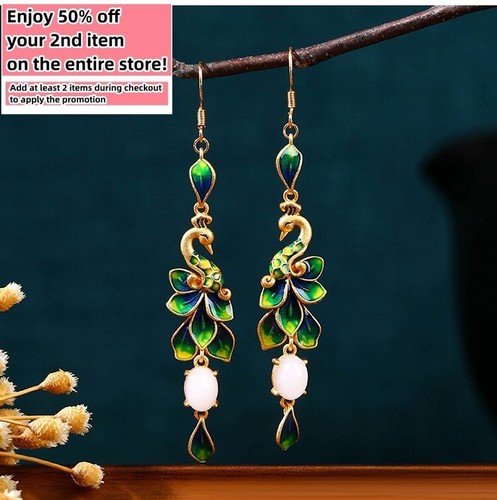 Jade drop dangle earrings - drop,