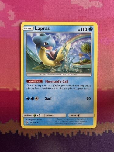 Pokemon card lapras unified - card,