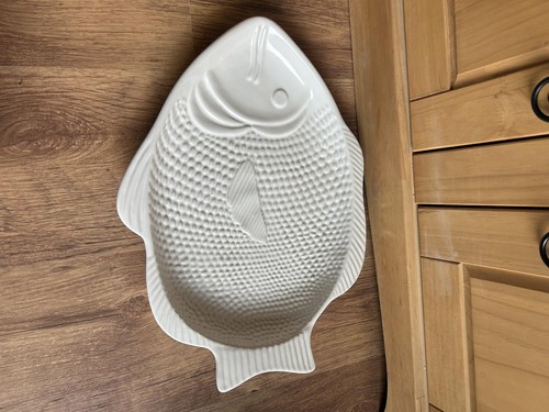 White fish shaped - white,