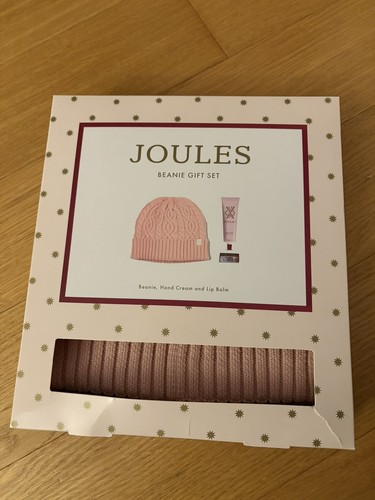 Joules pink beanie gift set - beanie,