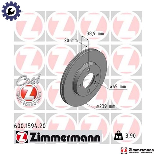 Brake disc 600 1594 - 2x,