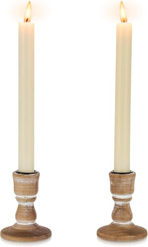Wooden candle holder - candle,