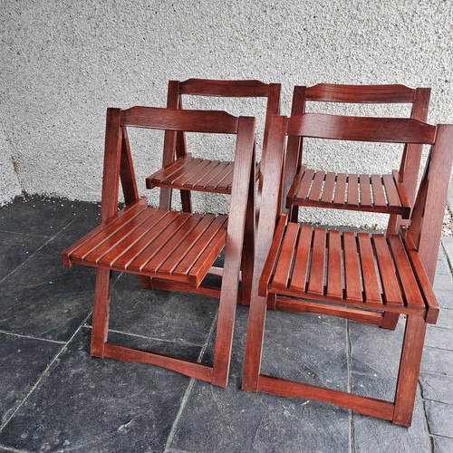 Set wooden folding dining - of, 4