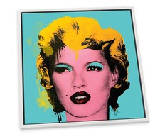 Banksy Kate Moss Marilyn Monroe Turquoise CANVAS FLOATER FRAME Wall Art Print